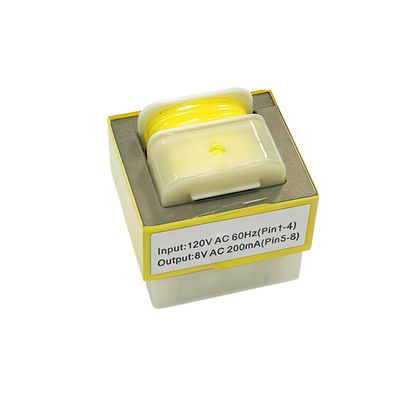 Niedrigfrequenztransformator EI28 Leistungstransformator mit Gehäuse 120V AC 60Hz 8V 200mA